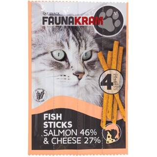 Faunakram cat sticks m. laks & ost - 4 stk.