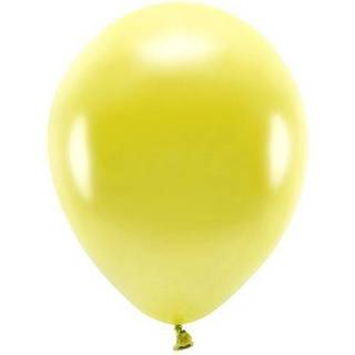 100 stk. Økologiske balloner metallic gul 12" – Biologisk nedbrydelig festpynt