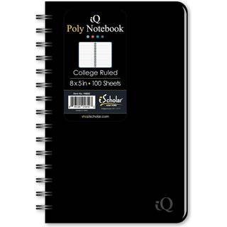 Ischolar Double Wire Poly Memo Book 8 X 5 """" Side Open Color vil variere (94850)