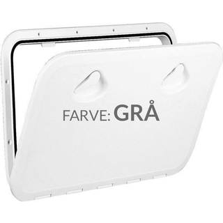 Inspektionsluge Nuova Rade Top Line, rektangulær, 315 x 440 mm, med vred, grå (RAL 9006)