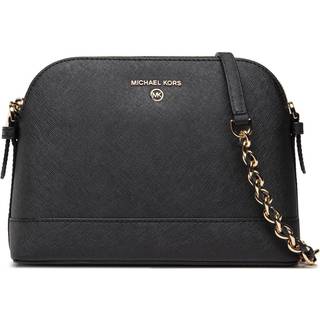 MK Large Saffiano Leather Dome Crossbody Bag - Black - Michael Kors - ONE SIZE
