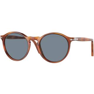 Persol Unisex PO3285S 96/56 Solbriller Acetat Brun Blå Rund Normal