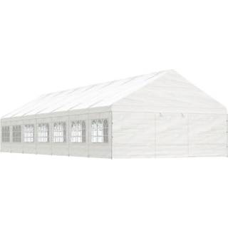 pavillon med tag 15,61x5,88x3,75 m polyethylen hvid