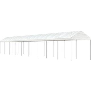 Pavillon Med Tag 4,46X2,28X2,69 M Polyethylen Hvid - 20.07 x 2.28 x 2.69 m