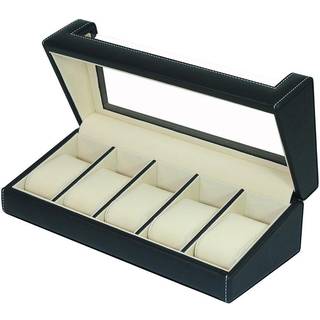 Rothenschild Uhrenbox RS-3035-BL für 5 Uhren schwarz