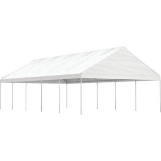 pavillon med tag 11,15x5,88x3,75 m polyethylen hvid