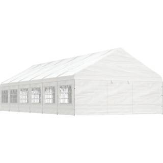 pavillon med tag 13,38x5,88x3,75 m polyethylen hvid