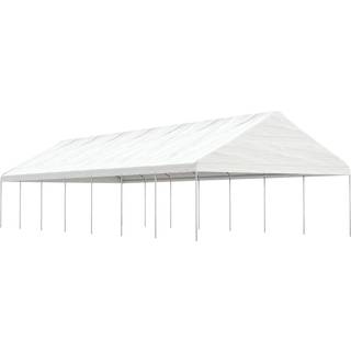pavillon med tag 15,61x5,88x3,75 m polyethylen hvid