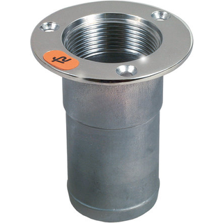 Dæksgennemføring uden låg Roca Deck Filler Body, ISO 9093-1 / 11192, vinklet 45°, rustfrit stål AISI 316L, til Ø50 mm slange