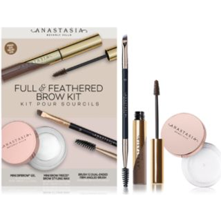 Anastasia Beverly Hills Full & Feathered Brow Kit Mini Øjenbrynssæt Skygge Soft Brown