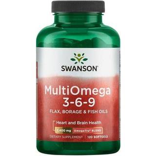 MultiOmega 3-6-9 - hørfrø-, boragoolie og fiskeolier - 120 softgels