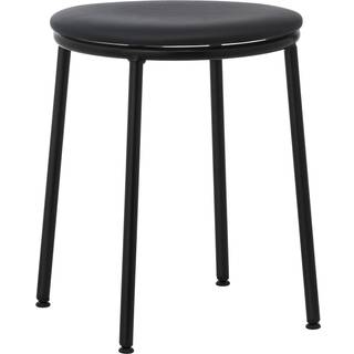 Normann Copenhagen Circa Skammel Læderpolstret Sort/Sort Læder 41599