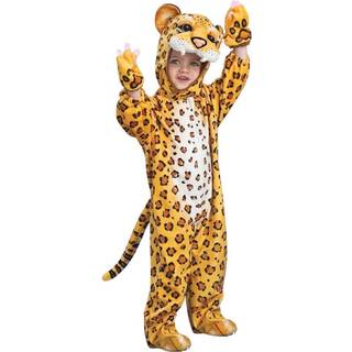 Fjollet safari kostume leopard kostume lille en farve standard emballage