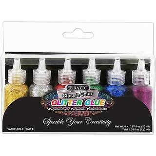 Bazic Glitter Lim Rør klassisk farve Ikke-giftig vaskbar glitterlim til Paints DIY Art Crafts Party (120 ml/pakke) 1-pakke