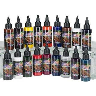 Createx Colors Illustration Color Wheel Set 2oz - Inkluderer hvid, sort, gul, skarlagenrød, orange, lilla, rød-lilla, blå-lilla + reduktor