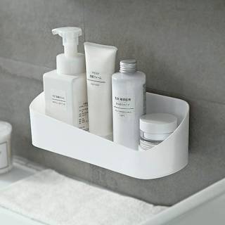 Sunficon klæbende brusebad caddy vægmonteret badeværelse hylde arrangør opbevaringsstativ ingen borebruser hylde bad essentials shampoo krydderi