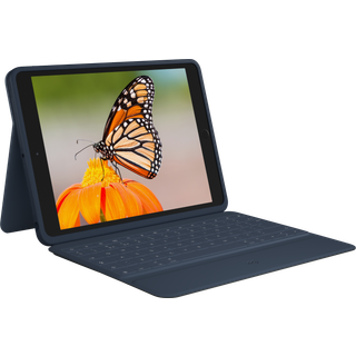 Logitech Rugged Combo 3 - keyboard and folio case - UK - classic blue - Tastatur & Folio sæt - Engelsk - UK - Blå