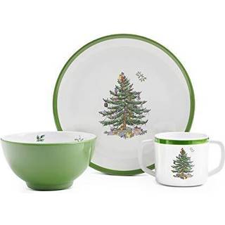 Fitz og Floyd Cottage Christmas Snack Bowls (S?t p? 4) - 5,5 -tommer keramiske feriesk?le til suppestues Ice Cream Snacks - Vintage -inspireret j