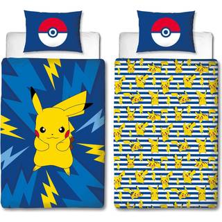 Pikachu & Pokeball sengetøj - blå