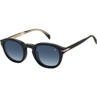 DAVID BECKHAM Mand DB 1080/CS 2M2/Z7 Solbriller Acetat Sort/Guld Blå Rund Clip-on