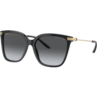 Ralph Lauren Kvinde RL8209 THE JACQUIE 5001T3 Solbriller Acetat Sort Grå Geometrisk Polariseret Skygge