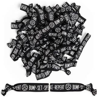 50 -pakke volleyballh?rb?nd til piger tilbeh?r armb?nd Elastiske b?nd bulk gaver til hold med ordene """" bump - s?t - spike - gentag """" (3.35x0.6