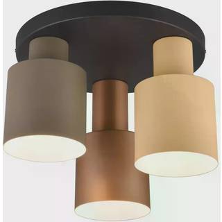 Loftslampe bronze med taupe og beige 3-lys - Ans