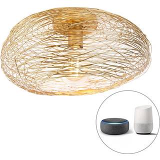 Smart loftslampe guld oval inkl. Wifi G95 - Sarella