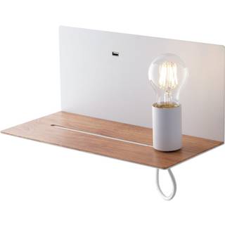 Væglampe Flash, hvid, bredde 33 cm, aluminium