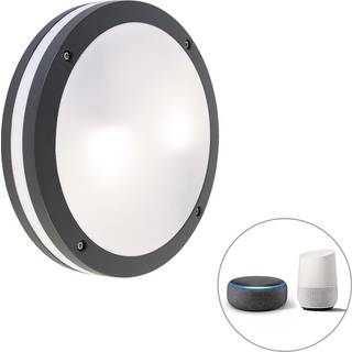 Smart væg- og loftlampe mørkegrå inkl. WiFi A60 - Glød