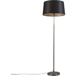 Gulvlampe stål med skærm sort 45 cm justerbar - Parte