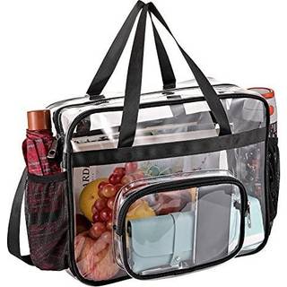 Ueoe klare poser stadion godkendt se gennem total taske+skulderrem stor gennemsigtig taske