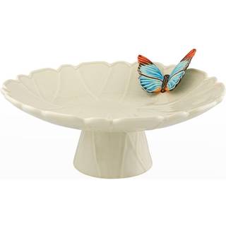 Bordallo Pinheiro Decorative Objects - 'Cloudy Butterflies' stand with foot, light blue in multicolour earthenware