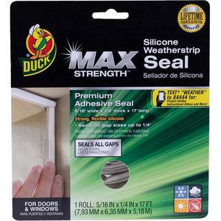 Duck Max Strength Silicone WeathersTrip Seal Selvkl?bende premium vejrbestandig .3125-tommer x .25-tommer x 17 fod lang total hvid 1-roll 281209