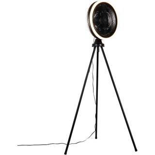 Gulvventilator Tripod sort inkl. LED 3-trins dæmpbar - Meric