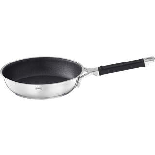 Rösle Silence PRO Pfanne 24 cm mit Antihaftversiegelung ProResist - Edelstahl - Schwarz,Silber