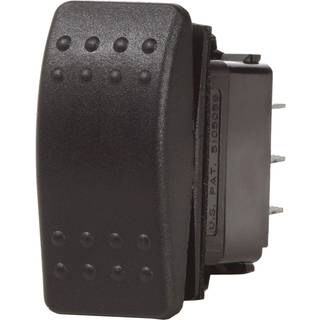 Returfjedrende strømafbryder Blue Sea Systems Contura II Switch DPDT, 2-polet, (På)-Fra-(På), 20 A (12 V) / 15 A (24 V), sort