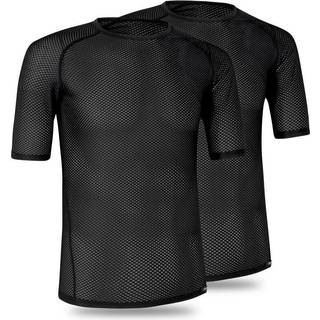 GripGrab Ultralight Mesh Svedundertrøje Kortærmet Sort 2-pak - Størrelse XX-Large