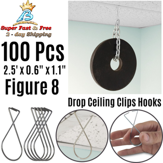 Atlin loftskroge (100 pakning) - Drop loft klip Fantastisk til bryllupsdekorationer og klasseledelsesdekorationer - T -bar klip passer til suspen