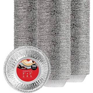 Lager dit hjem 100 grev aluminium mini pie pander - 3 tommer engangsgenvindelig folie tærte dåser til bagerier caféer restauranter