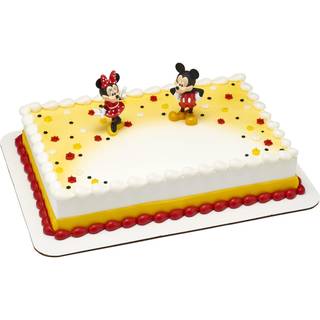 Decoset Disney Mickey Mouse og Minnie Mouse Cake Topper 2-delt topper s?t holdbar f?devaresikker plastik