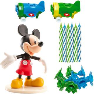 Mickey Mouse Kage Dekoreringssæt, Inkl. Lys- Dekora