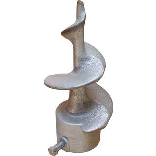 Dock Edge Stationary Dock Base Leg Pipe Sand Auger Galvanized 7/16 """" Huller til 3/8 """" Vognbolte Grå