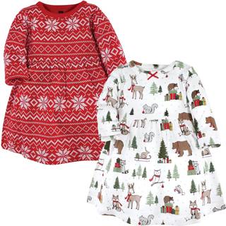 Hudson Baby Baby Girls 'Cotton Dresses Christmas Forest 5t