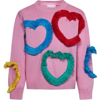 Stella McCartney Kids AppliquÃ© cotton sweater - pink - Y 8