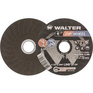 Walter 11T042 4-1/2x3/64x7/8 High Performance Zip Wheels Type 1 A60 Gr