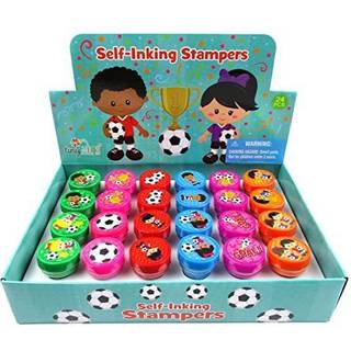 Tinymills 24 pcs fodboldstemere til børnefest favoriserer goodie pose stuffers pinata fyldstof