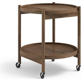 Brdr. Krüger Bølling Tray Table model 50 rullebord eg røget, røgolieret understel i eg