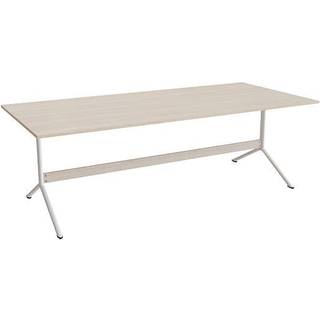 Bord Atlas 1134, 2200x1000mm, højde 720, eg højtrykslaminat, hvidt stel