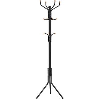 SONGMICS Metal Knagerække, Tøjstativ, Hat Håndtaske Ophæng, 182 cm Sort